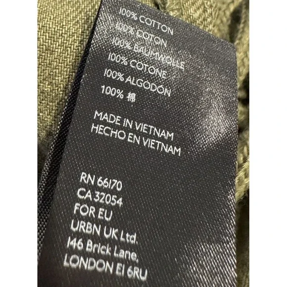 Free People Size XS Woke Up Like This Maxi Denim Skirt Slit Moss Green Boho - Picture 8 of 8